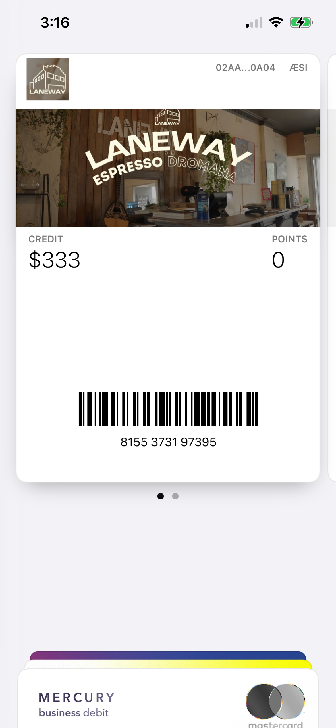 Activity feed showing transactions with contacts
